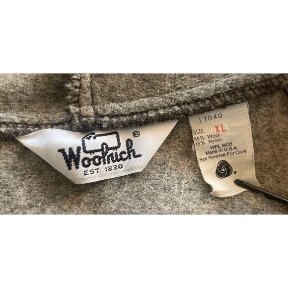 Vintage 80s XL Woolrich Blanket Navajo Aztec Wool Long Jacket Coat USA - Picture 6 of 10